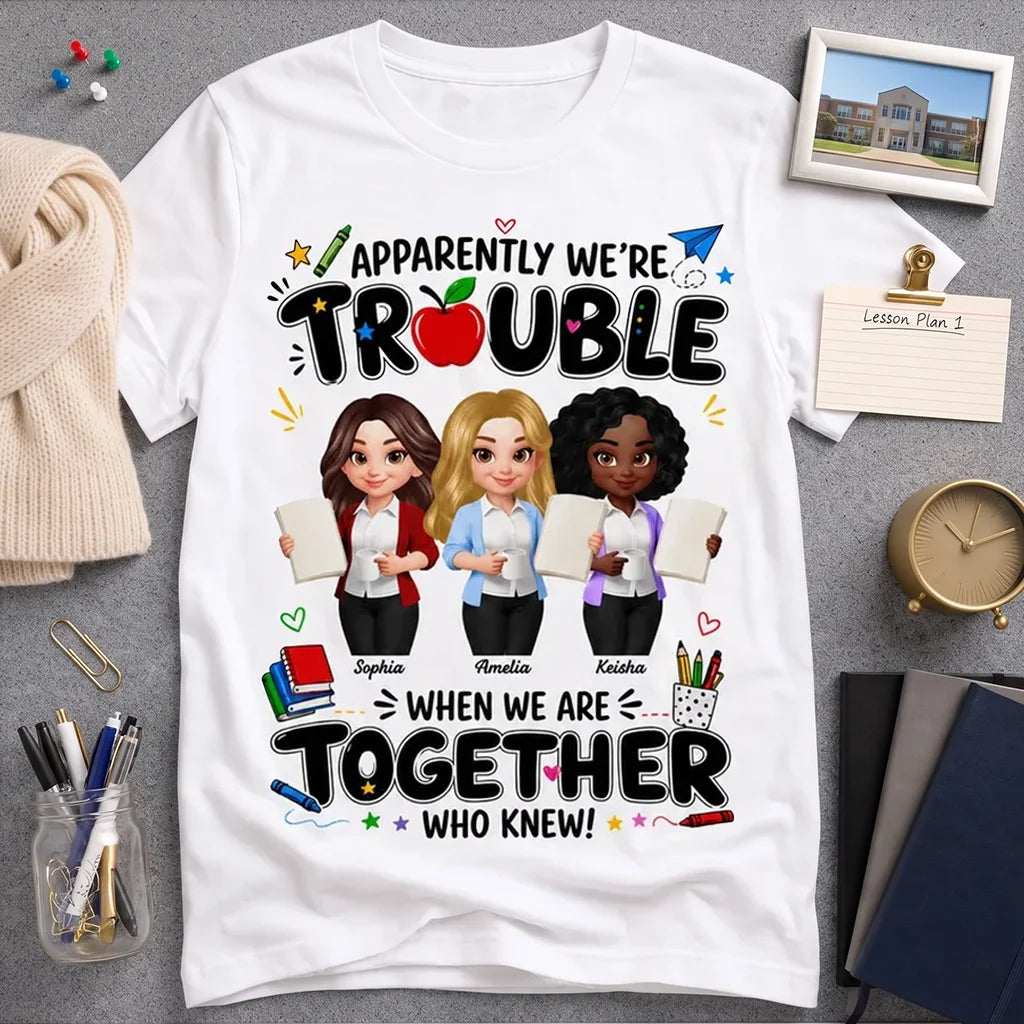 Personalized Classic Tee, Funny Teacher Friends Design, Creative Gift for Teacher Colleagues