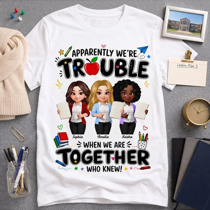 Personalized Classic Tee, Funny Teacher Friends Design, Creative Gift for Teacher Colleagues