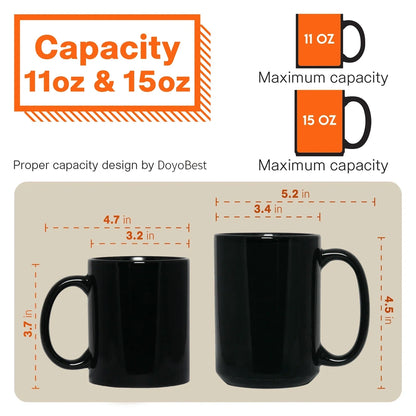 Custom Name Full Color Mug with Bold White Monogram, Office Desk Coffee Time Favorite, Thoughtful Unique Gift for Him