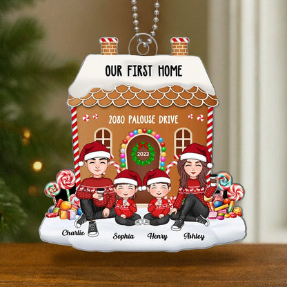 Our First Home Gingerbread Acrylic Ornament — Family Keepsake, Heartwarming Christmas Gift