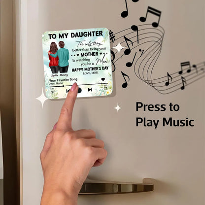 To My Daughter From Mom Happy Mother's Day Personalized Acrylic Music Magnet, Mother's Day Gift For Daughter