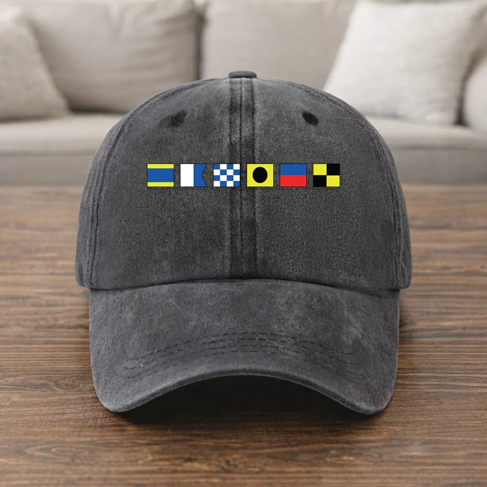 Personalized Nautical Signal Flags Rectangular Pillow, Coastal Navy Sofa Accent, Unique Gift for Home Decor Lovers