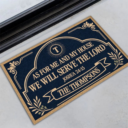 Personalized Standard Doormat with Bible Verse and Family Design, Unique Housewarming Gift