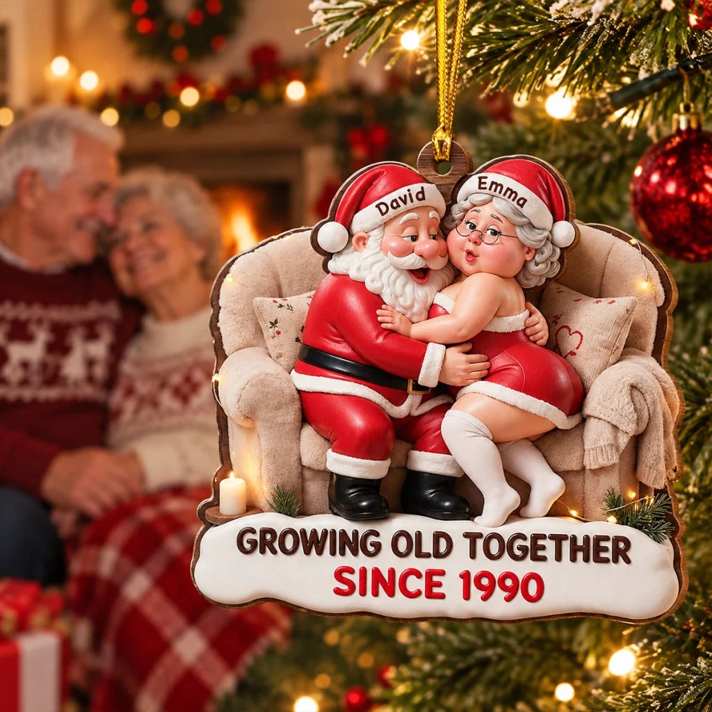 Personalized Acrylic Ornament, Growing Old Together Couple Keepsake, Creative Christmas Gift for a Partner