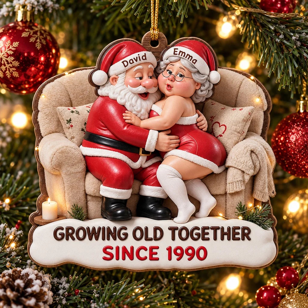 Personalized Acrylic Ornament, Growing Old Together Couple Keepsake, Creative Christmas Gift for a Partner