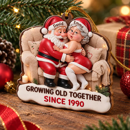 Personalized Acrylic Ornament, Growing Old Together Couple Keepsake, Creative Christmas Gift for a Partner