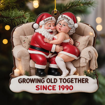 Personalized Acrylic Ornament, Growing Old Together Couple Keepsake, Creative Christmas Gift for a Partner