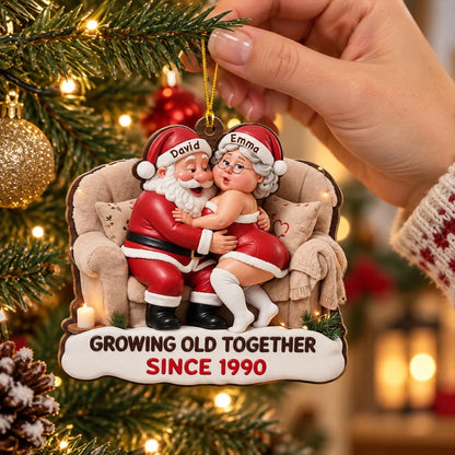 Personalized Acrylic Ornament, Growing Old Together Couple Keepsake, Creative Christmas Gift for a Partner