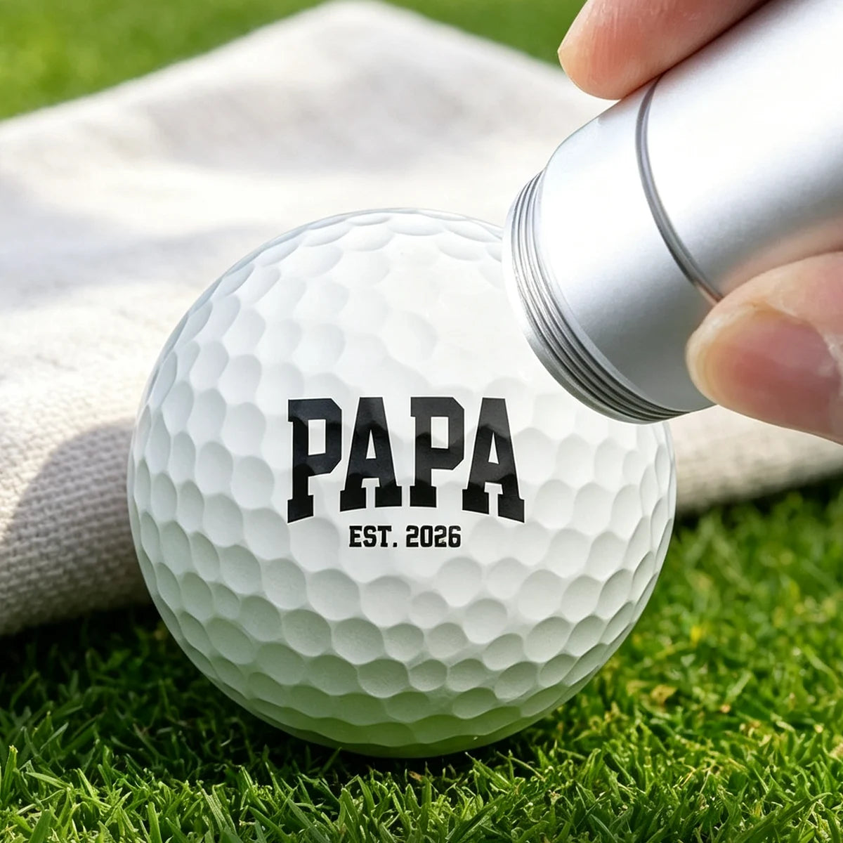 Personalized Golf Ball Stamp, Papa Design for Marking Balls on the Green, Creative Gift for Dad