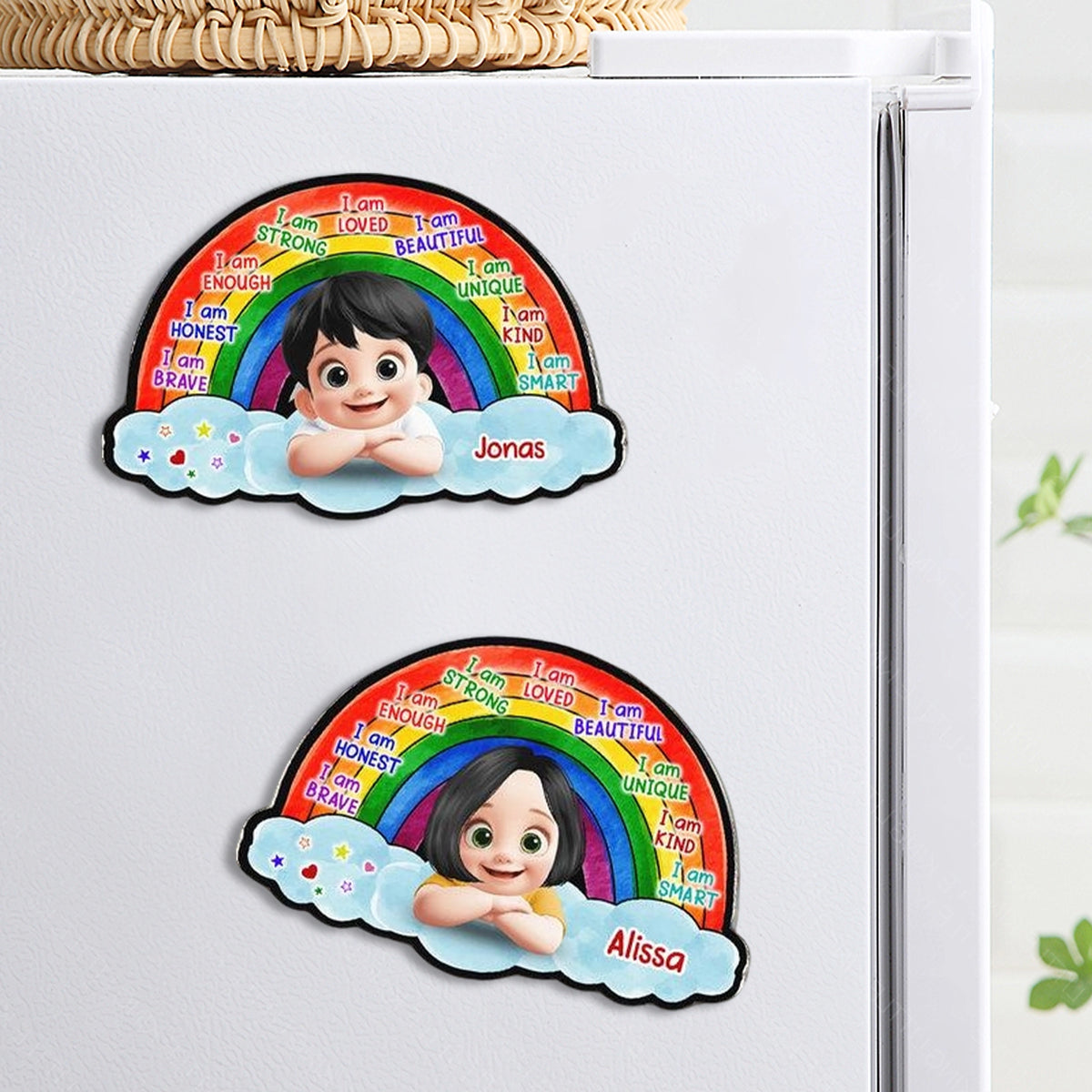 I Am Affirmation Rainbow - Personalized Magnet