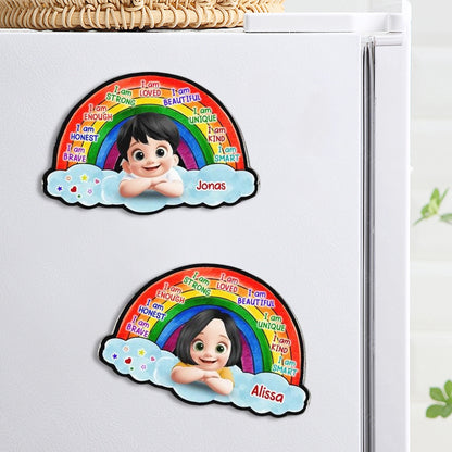 I Am Affirmation Rainbow - Personalized Magnet