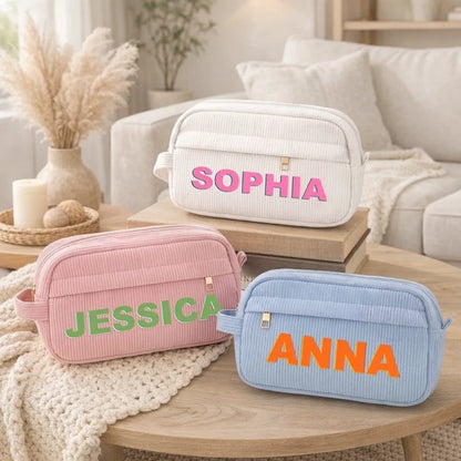 Personalized Printed Corduroy Handbag, Colorful Statement Design, Heartfelt Gift for Friend, Wife or Daughter