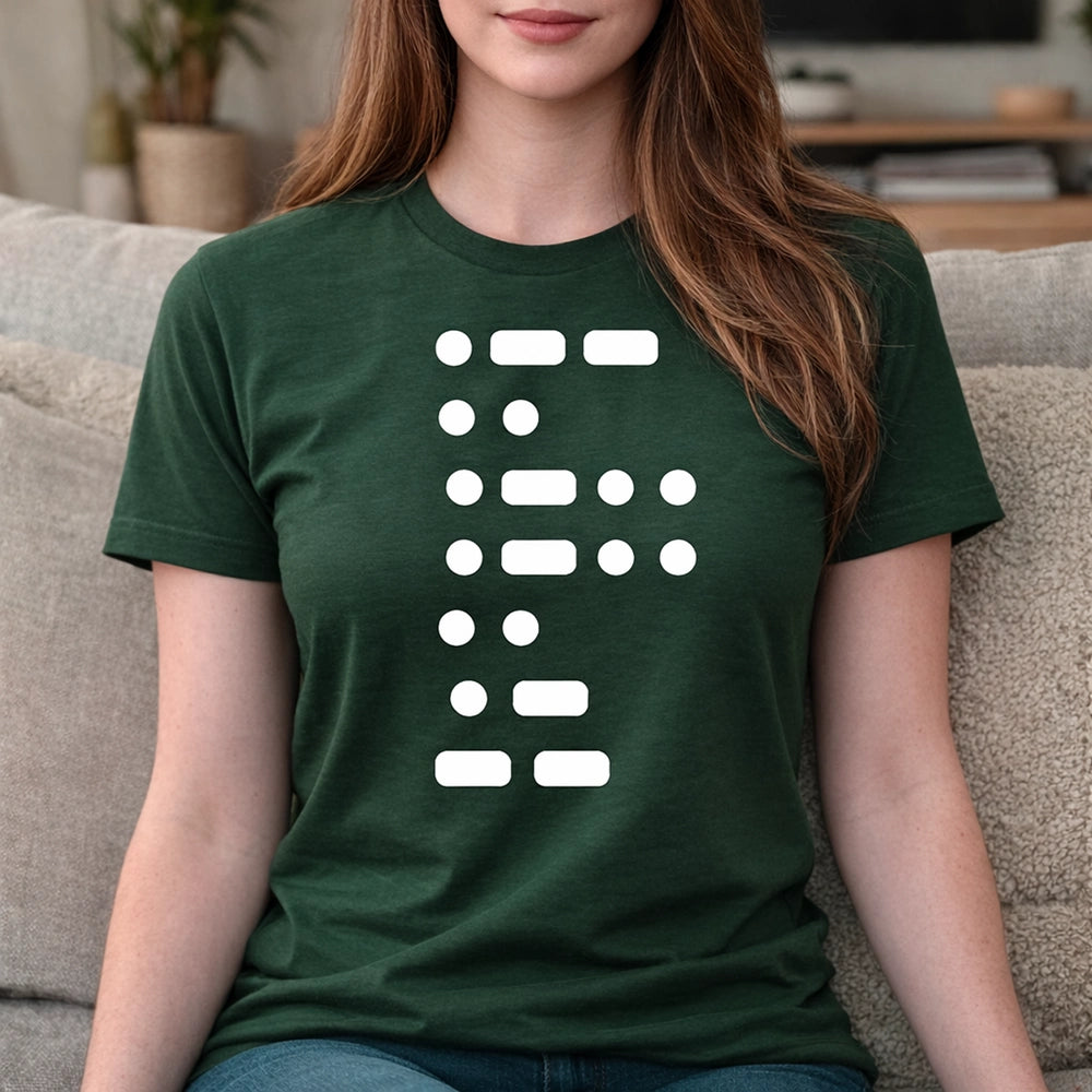 Secret Message Morse Code Classic Tee, Clean Minimal Graphic for Everyday Wear, Thoughtful Personalized Gift for Couples or Friends