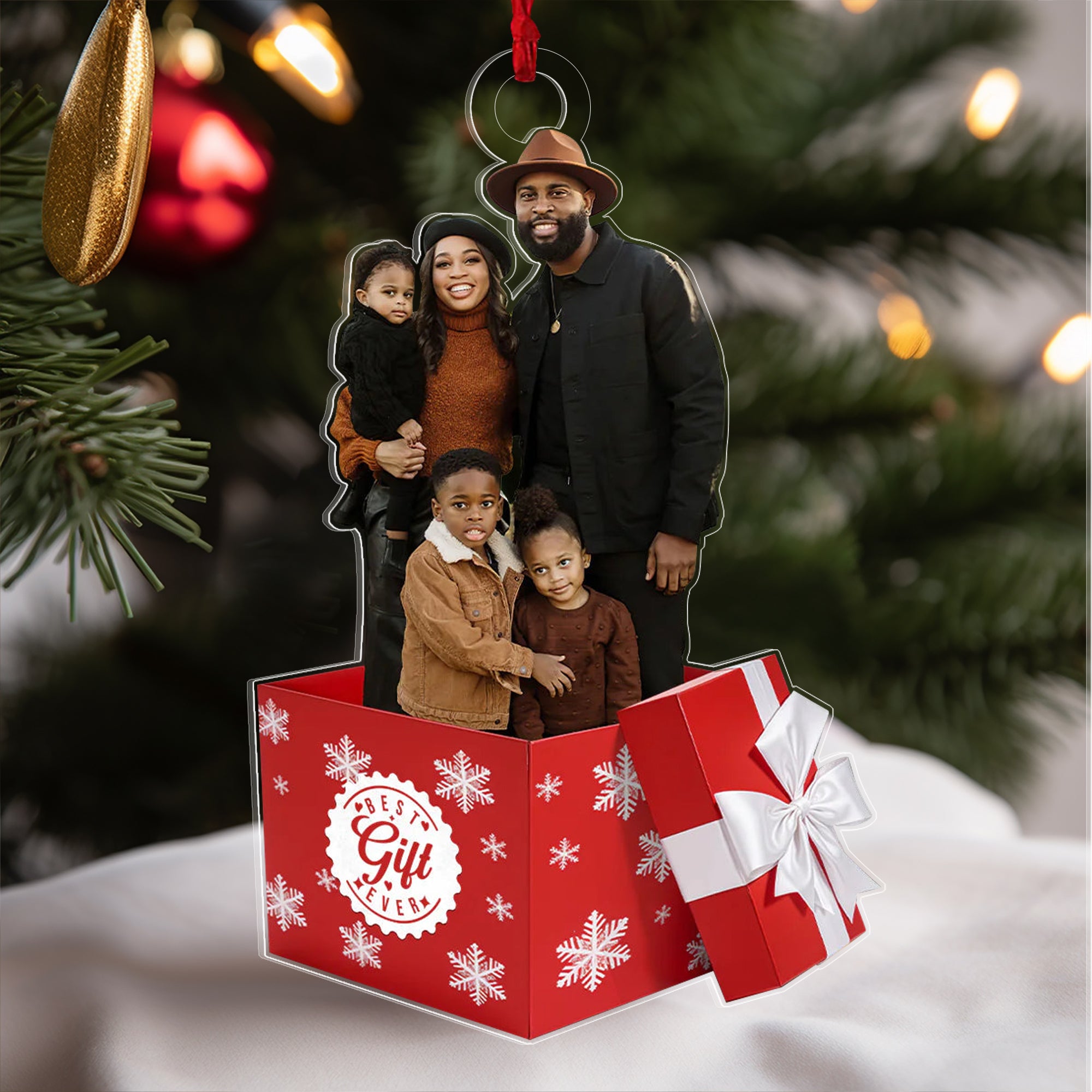 Personalized Best Gift Box Ornament - Treasure Your Loved Ones