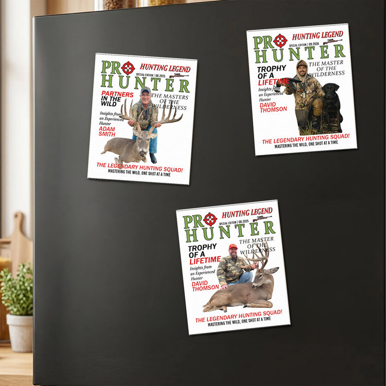 Personalized Acrylic Fridge Magnet, Hunting Legend in the Wilderness, Creative Gift for Dad