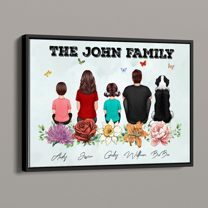 Family Floral Personalized Poster, Plaque, Keychain, Ornament, or Sign – Custom Gift for Cherished Family Memories