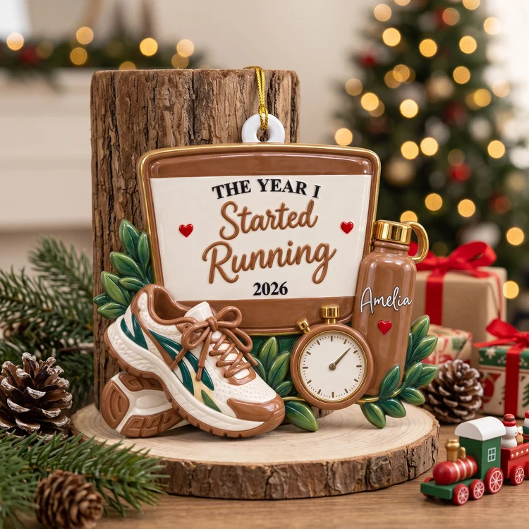 Personalized Acrylic Ornament, The Year I Started Running Keepsake, Creative Christmas Gift for a Running Friend