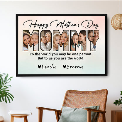 Personalized Mother's Day Poster - Custom Family Moments Canvas