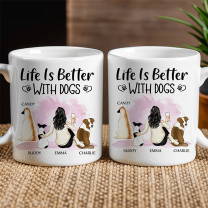 A Girl & Her Dogs – A Heartwarming Bond with Custom Names, Perfect Gift for Dog Lovers,for Mother’s Day or Birthday