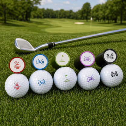 Make It Your Hole in One Plastic Golf Ball Stamp, Clean Black Custom Ball Marker, Creative Gift for Dad or Golfer