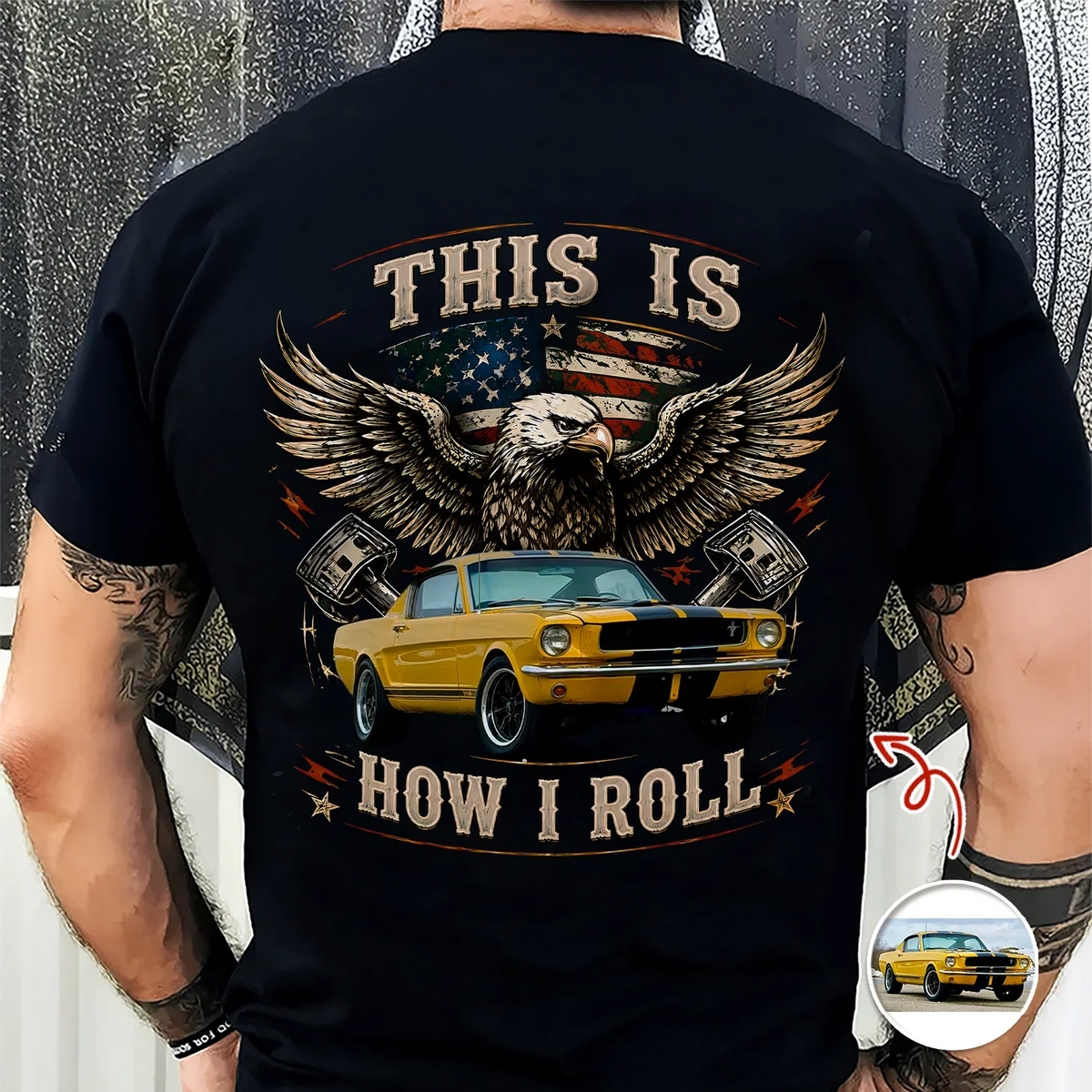 Personalized Custom Car Photo Classic Tee, I'm Not Old I'm Classic, Unique Gift for Dad or Grandpa