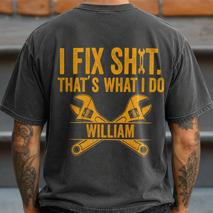 Funny Wrench Quote Classic Tee, Personalized Creative Gift for Husband, Grandpa & Mechanic