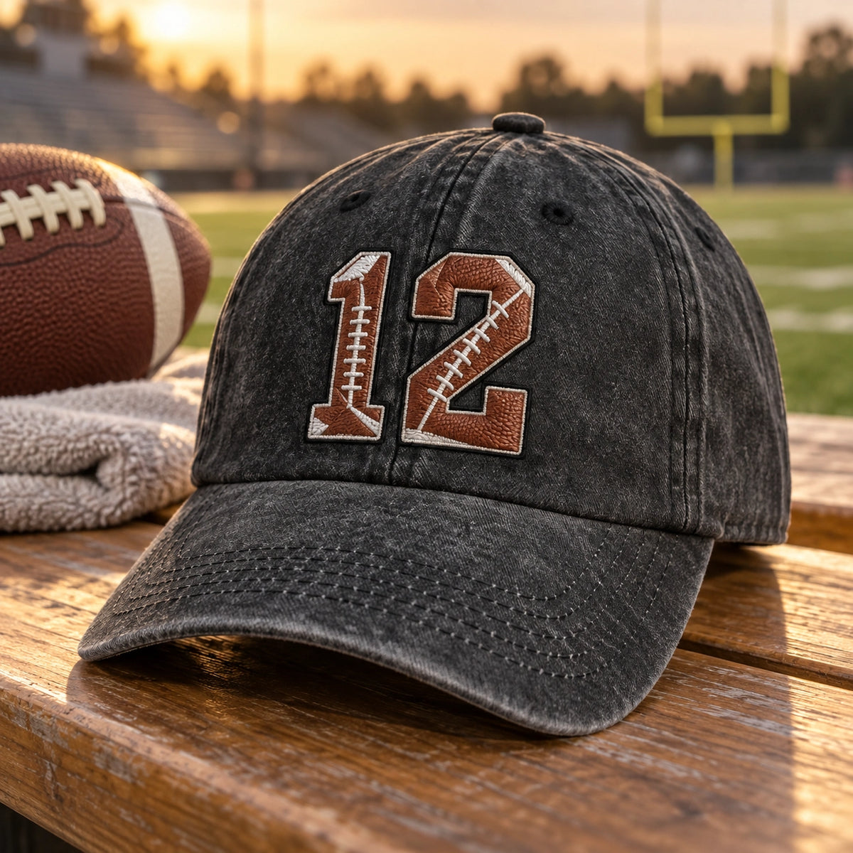 Double Sided Embroidered Washed Cap, Personalized Team Spirit Design, Creative Gift for Coaches and Friends