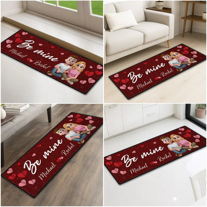 Personalized Standard Doormat Be Mine Heart Design for Couples - Unique Romantic Gift for Home Entryway