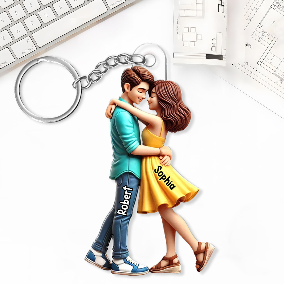 Personalized Couple Embrace Ornament - A Perfect Expression of Love, Commemorating Your Special Moments
