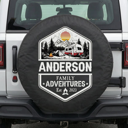 Personalized Enamel Mug with Mountain Camping Badge Design for Family Adventures, Unique Outdoor Gift for Travel Lovers
