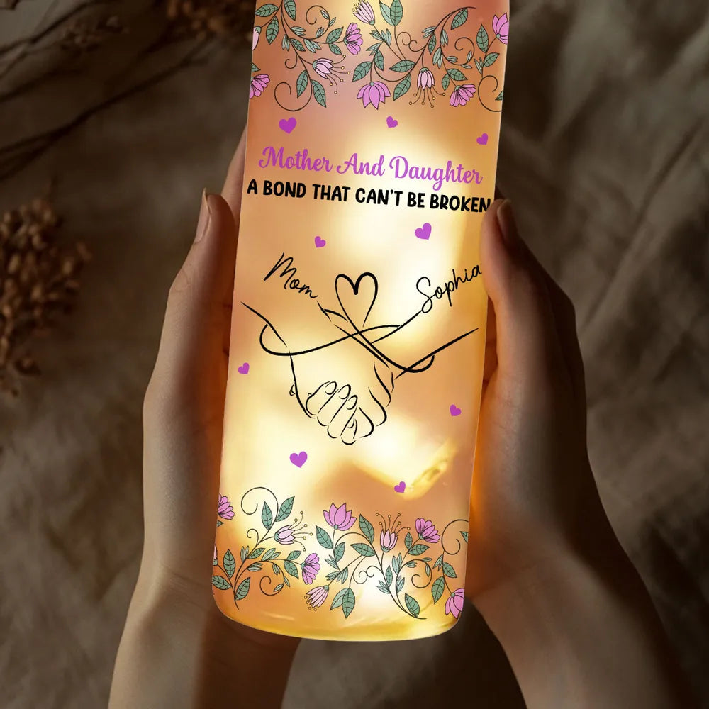 Mother And Daughter Bond Bottle Lamp, Personalized Cozy Ambient Light for Bedroom Decor, Thoughtful Unique Gift