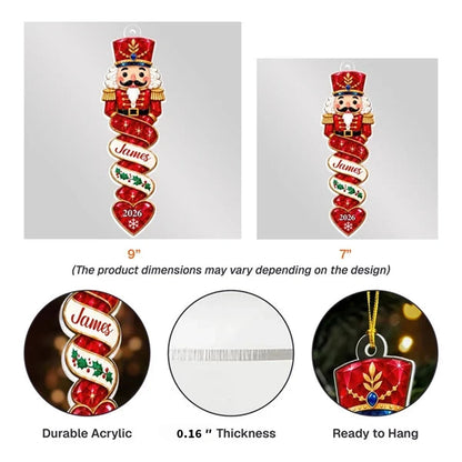 Personalized Acrylic Ornament, Colorful Nutcracker Characters for Christmas Decor, Unique Gift for Kids