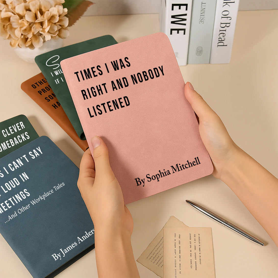 Personalized Leather Journal with Sarcastic Faux Book Cover Title, Fun ...