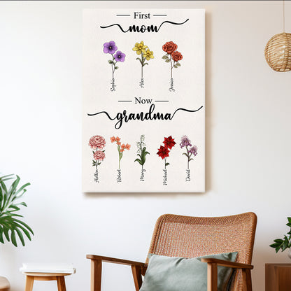 Customized Family Poster/Canvas - Personalized Gift for Mother's Day