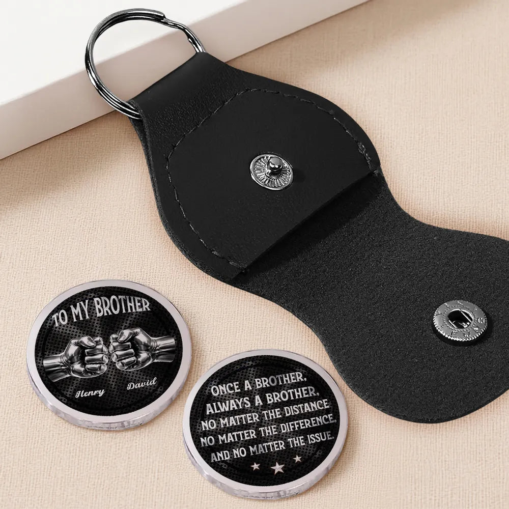 Personalized Pocket Hug Token for Brother, Fist Bump Design, Unique Everyday Keepsake Gift He Can Carry