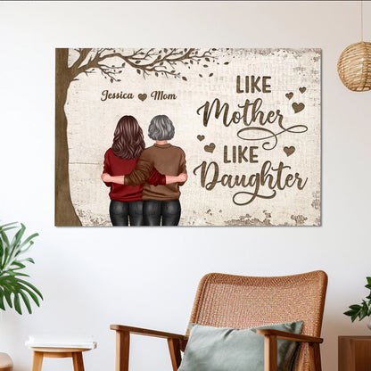 Poster Featuring Mother and Daughter Hug Scene, Clear & Textured Finish, Heartwarming Gift for Mother’s Day