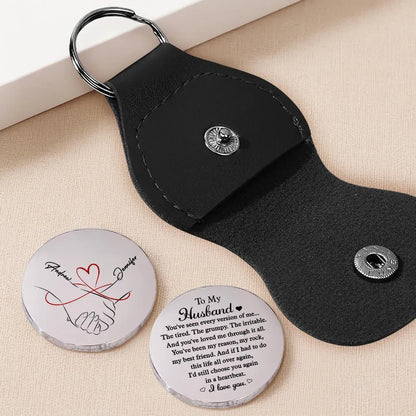 Pocket Hug for Husband with Sweet Love Note Feel - Personalized Keepsake Gift He Can Carry Every Day