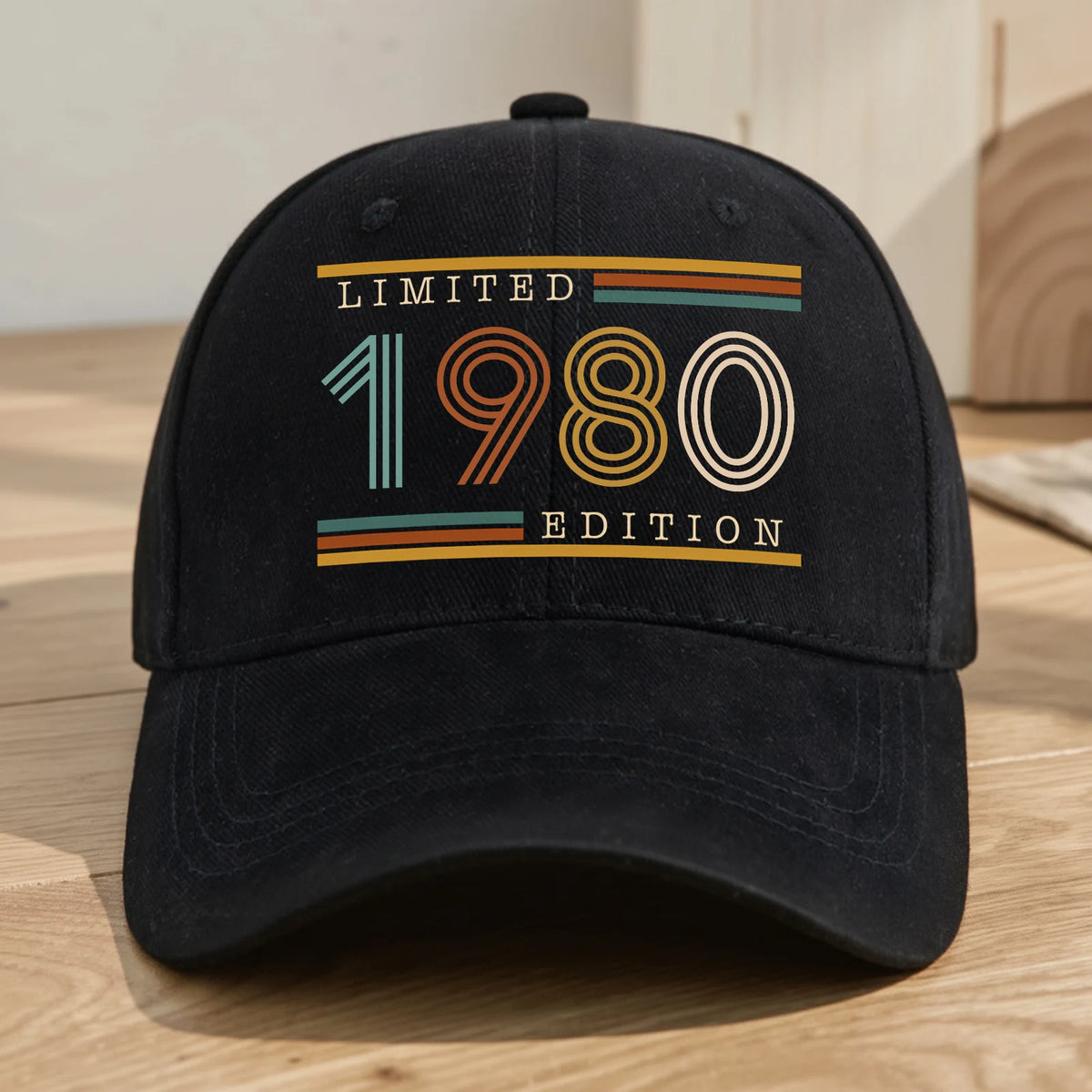 Personalized Brushed Cotton Baseball Cap, Nostalgic Retro Edition Design, Creative Birthday Gift for Mom or Dad