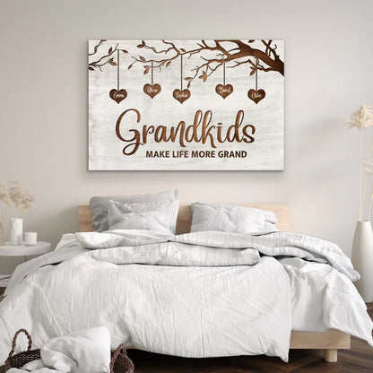 "The Foundation of Family and The Continuation of Love" - Personalized Grandkids Poster for Grandparents