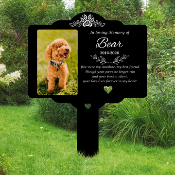 Personalized Dog Memorial Metal Garden Stake, In Loving Memory Tribute, Creative Sympathy Gift for Pet Owner