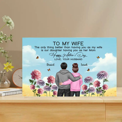 Custom Mother’s Day Gift – To My Wife – Personalized Poster, Plaque, Keychain, and More – A Gift to Cherish Forever