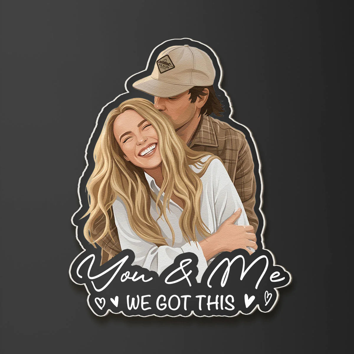 Personalized AI Portrait Acrylic Fridge Magnet, Custom Photo Keepsake Gift for Couples, Best Friends & Pet Lovers