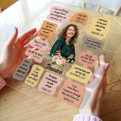 Inspirational Scripture Moments - Customizable Acrylic Photo Plaque with Personalized Bible Verses