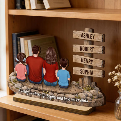 2-Layer Wooden Plaque Personalized Family Keepsake With Heartfelt Message, Cozy Living Room Decor, Unique Gift for Parents