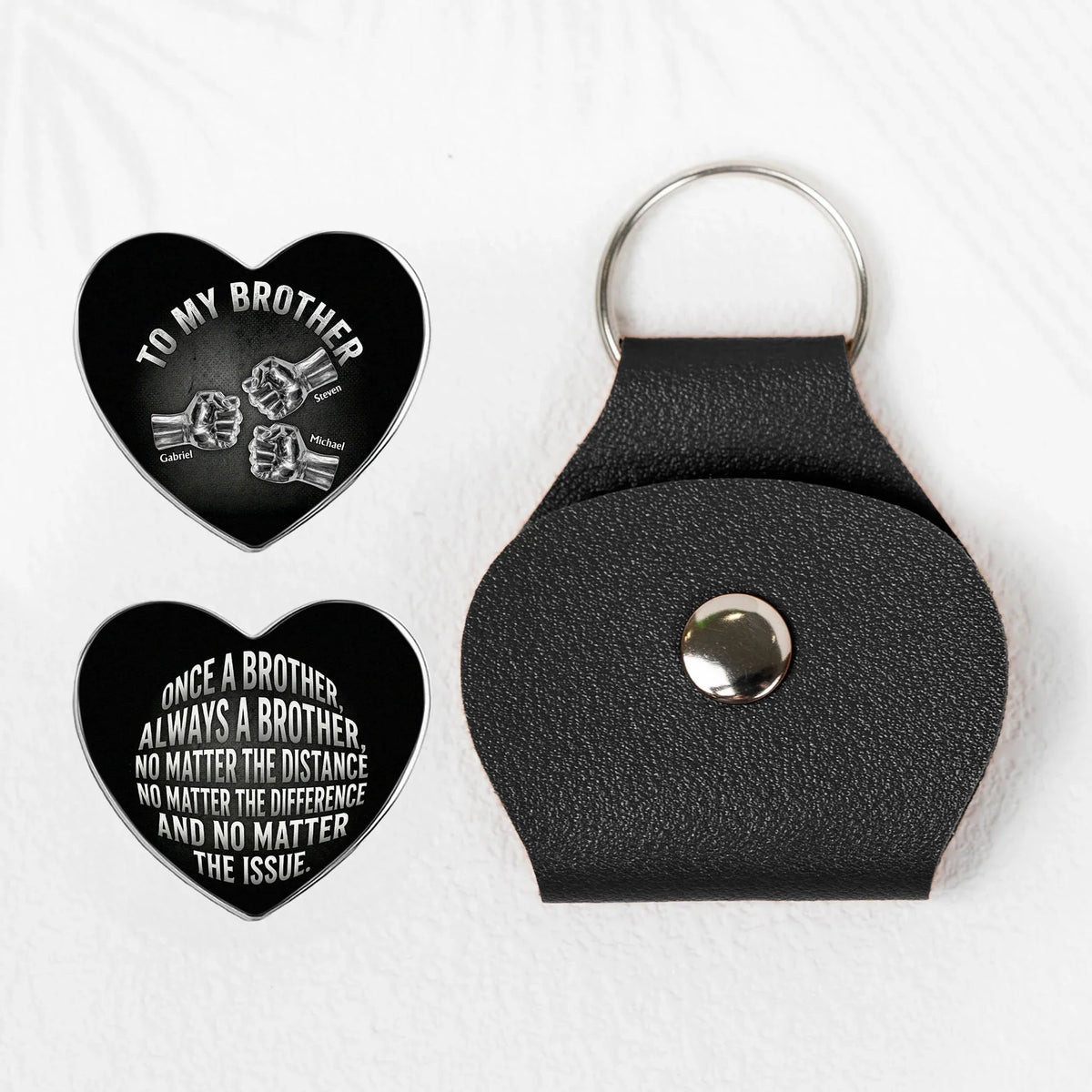 Pocket Hug for Brother, Once A Brother Always A Brother Message, Personalized Keepsake Gift for Long-Distance Love