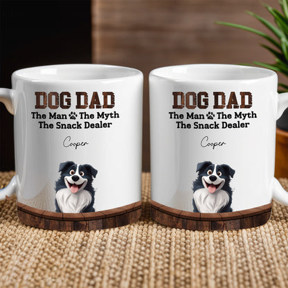 Dog Mum - The Myth, The Snack Dealer' Themed Mug – White Ceramic, Ideal Gift for Pet Lovers on Mother’s Day or for Home Use