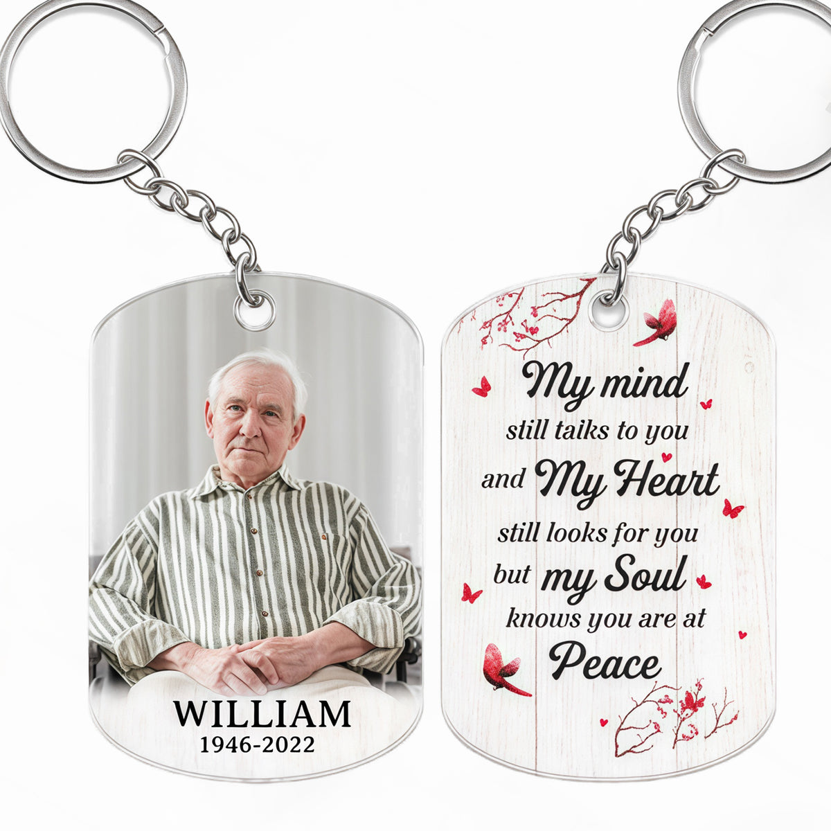 Memorial Keychain - Personalized Acrylic Design, A Gift of Love and Remembrance