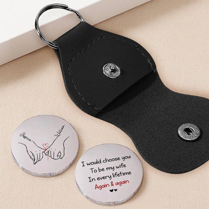 Pocket Hug 'I Would Choose You' Personalized Love Token for Husband, Sweet Everyday Carry Gift Keepsake