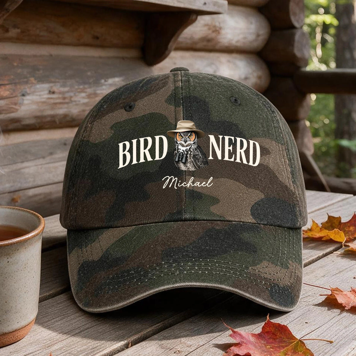 Personalized Bird Nerd Hat with Custom Name & Bird Illustration, Choice of Cap Styles, Gift for Birdwatchers