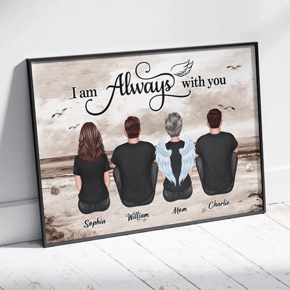 Personalized Memorial Poster with Retro Beach Landscape
